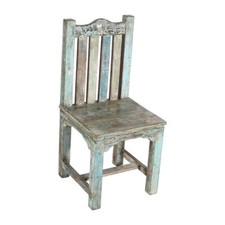 Antique Blue & Natural Teak