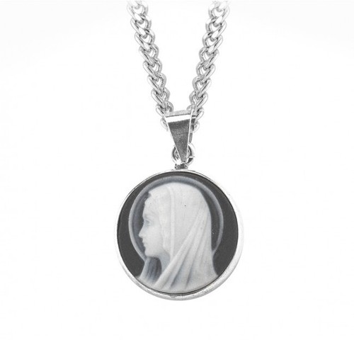 Black madonna profile cameo - madonna,