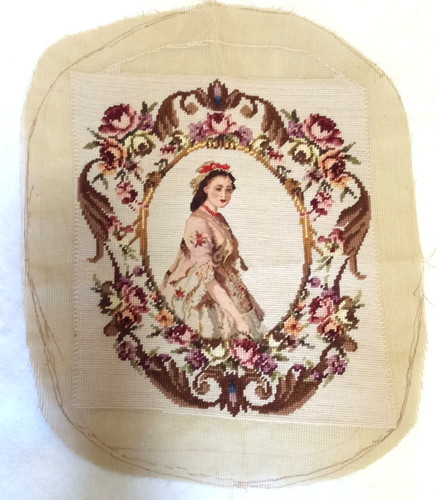 Antique victorian needlepoint - victorian,