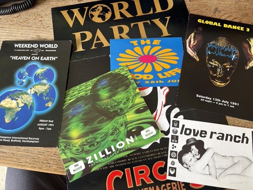 1991 rave club flyers - &,