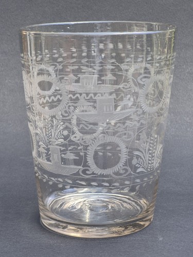 Rare c1740 bohemian engraved - c1740,