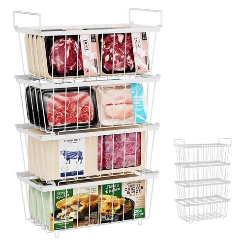 Chest freezer baskets white - 4x,