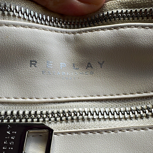 Replay cream leather look - replay,