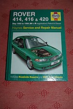 HAYNES MANUAL ROVER METRO,414,416,and 420 1995 - 98 Petrol and Diesel 