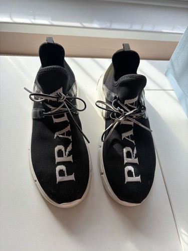 Prada logo knit sock - logo,