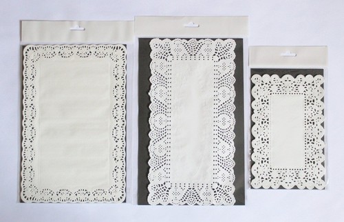 Rectangular lace paper doilies - lace,