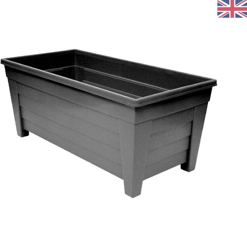 55cm rectangular black - black, garden