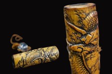 Era Netsuke bamboo carving
