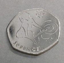 2011 50p Weightlifting Olympic Coin – Circulated – Fifty Pence London Games(C28)