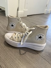 Beige hightop converse size - beige,