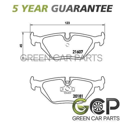 Brake pads set rear - pads, gcp