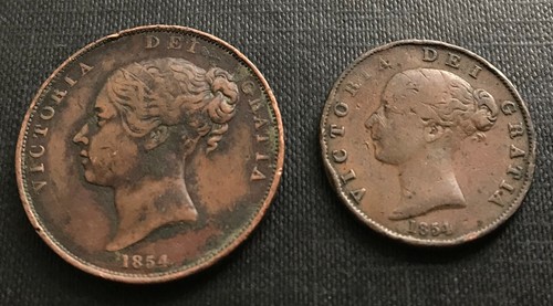 Queen victoria large copper - 2x,