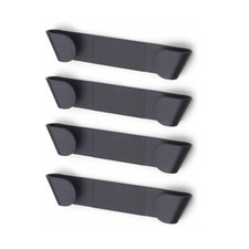 2/4Pcs Black Pot Pan Lid Storage Holder Wall-Mounted Pan Lid Storage Holder