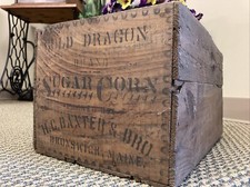 Antique Wooden Crate Gold