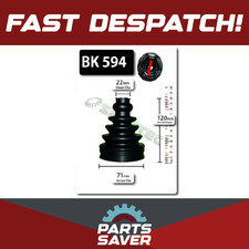 CV Joint Boot fits VOLVO S60 Mk1 2.4 2.5 2.4D 00 to 10 Automatic Transmission