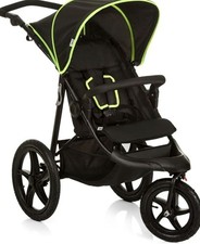 Hauck Runner Air 3 Wheeler Pushchair Jogger Buggy Black Neon/Yellow