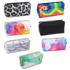 Pencil Case Girls Teenagers Students Marble School Pencil Cases Pink Blue White