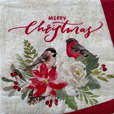 2 x cocktail paper napkins for