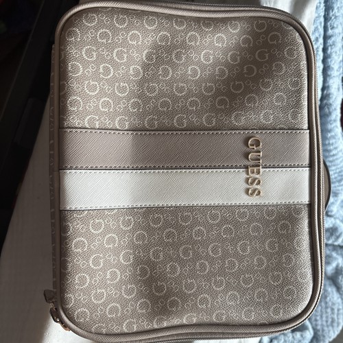 Guess beige cosmetics bag - guess,