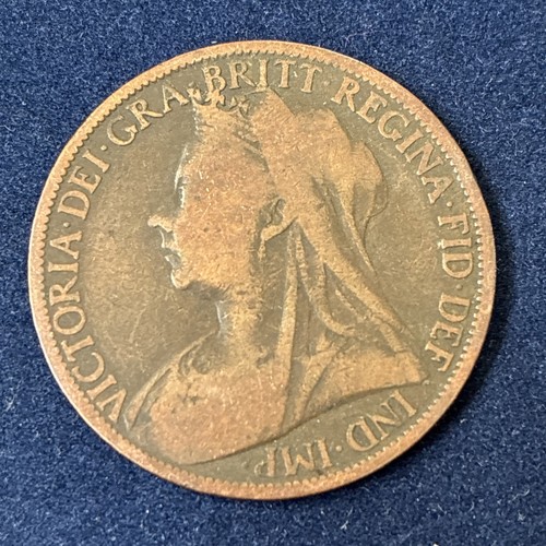 1899 victoria penny coin - 1899,