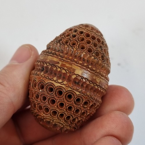 Antique carved coquilla nut - carved,