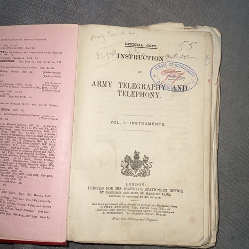 1916 wwi instructions in - ,