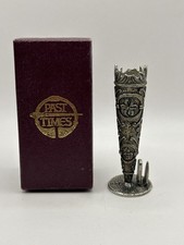 Past Times Pewter Miniature Tussie Mussie / Posy Holder – Ornate Design with Box