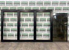 BLACK ALUMINIUM BI-FOLDING DOORS SLIDING BIFOLDS EXTERNAL PATIO DOUBLE GLAZED