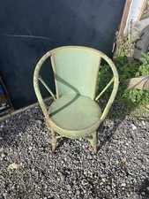 Original Vintage 1937 Lloyd Loom Lusty Chair In Original Bronze Green Rare