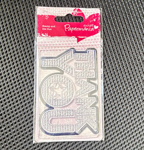 Papermania clear stamp and die - stamp,