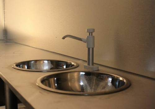 Stainless steel round sink - stainless,
