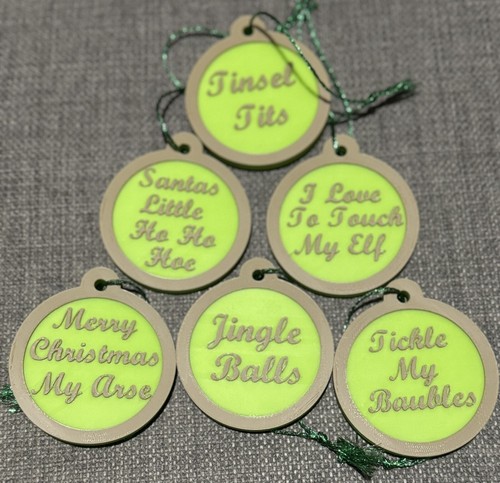 Funny rude christmas baubles - christmas,