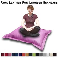 FAUX LEATHER  Beanbag Lounger Cushion Floor Kids Adult Children Giant bean bag