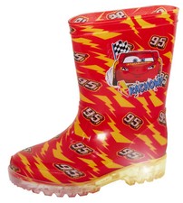 Disney Cars Light Up Wellington Boots Boys Boots Kids Lightning McQueen Wellies 