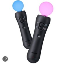 X 2 Sony PlayStation PS4 Move Controller - Black (CECH-ZCM1E) - V1 Motion VR