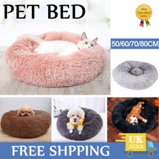 UK Warm Pet Calming Beds Comfy Warm Fluffy Dog Bed Cat Nest Mattress Pad S~XL