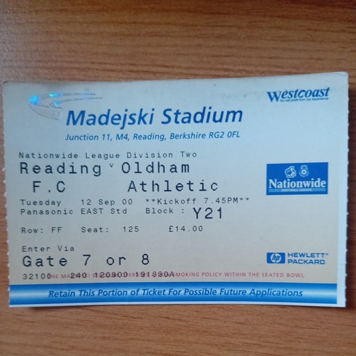Ticket 2000 2001 9 - :, 2000/2001