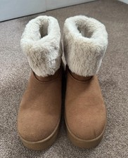 Peacocks Tan Faux Suede