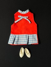 Vintage summer dress red blue