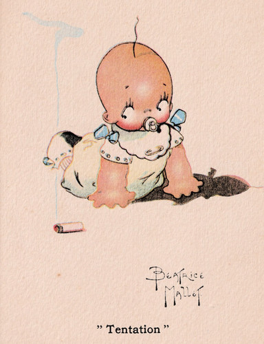 Béatrice mallet postcard baby - mallet,
