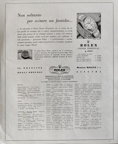 Rolex advertisement 1952 - advertisement,