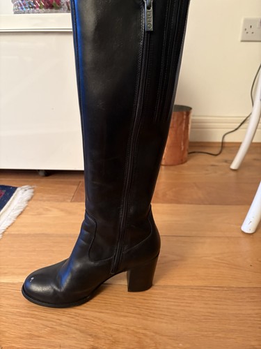Duo black leather knee - leather,