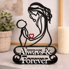 Mother & Child Love Line Art