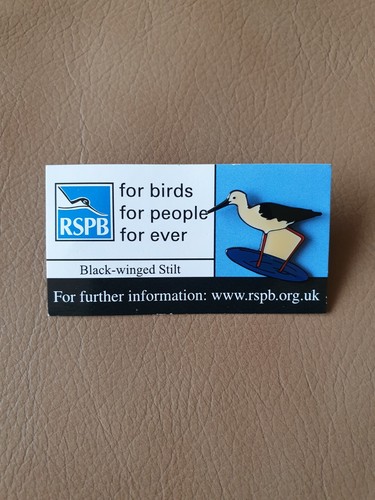 Rspb black winged stilt enamel - stilt,