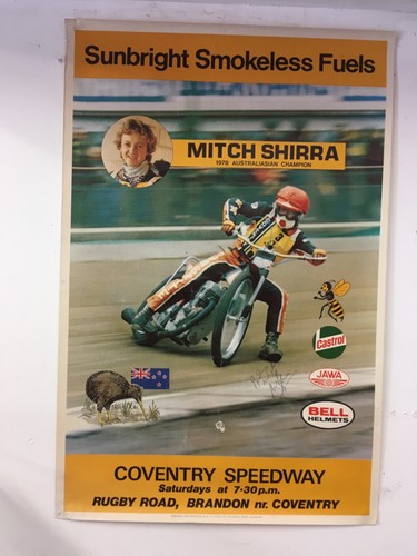 Speedway poster mitch shirra - speedway,