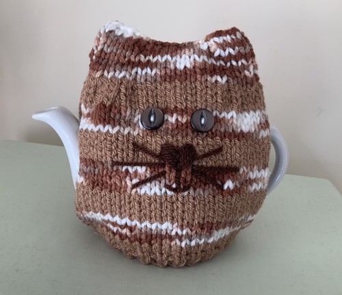 New hand knitted brown multi - new,