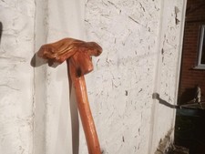 Natural wooden walking stick. Lavender root handle, elderberry shank