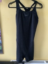 Speedo Black Hyperboom Splice Legsuit Quick Drying Training Fitness Gb 20/42 New