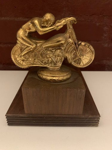 Vintage brass motorcycle - vintage,