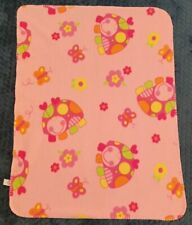 The Baby Company Pink Fleece Blanket Pram Ladybird Flower Butterfly Print